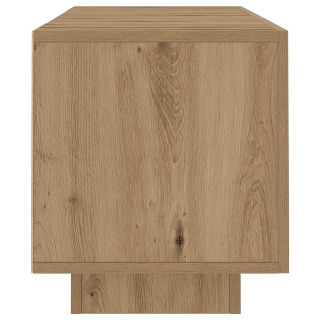 Meuble TV vidaXL avec lumières LED chêne artisan 160x35x40 cm
