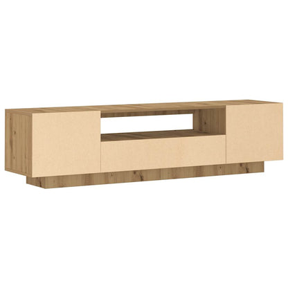Meuble TV vidaXL avec lumières LED chêne artisan 160x35x40 cm