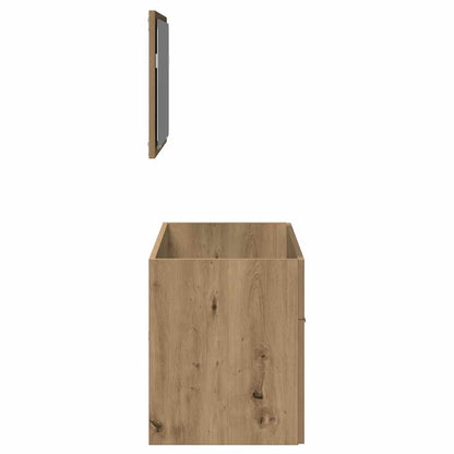 vidaXL Badschrank mit Spiegel Artisan-Eiche Holzwerkstoff