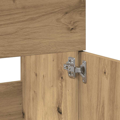 vidaXL Badschrank mit Spiegel Artisan-Eiche Holzwerkstoff