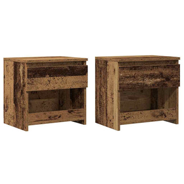 vidaXL Nachttische 2 Stück Altholz 40x30x39 cm Holzwerkstoff