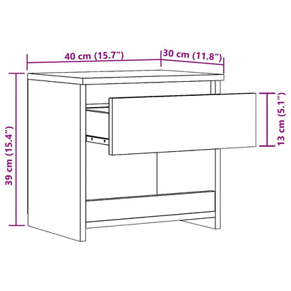 vidaXL Nachttisch Artisan-Eiche 40x30x39 cm Holzwerkstoff