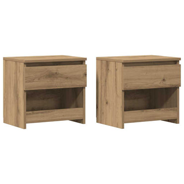 vidaXL Nachttische 2 Stk. Artisan-Eiche 40x30x39 cm Holzwerkstoff