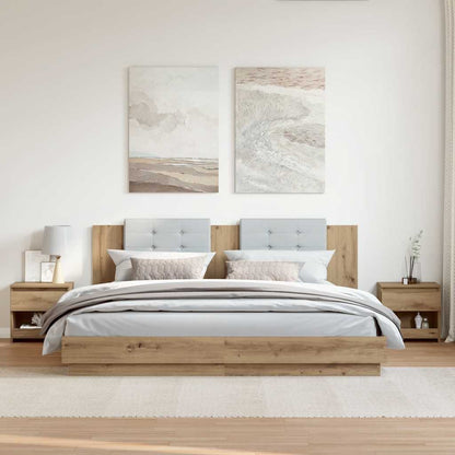 Nachttische 2 Stk. Artisan-Eiche 40x30x39 cm Holzwerkstoff