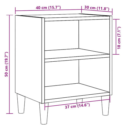 vidaXL Nachttisch Altholz-Optik 40x30x50 cm Holzwerkstoff