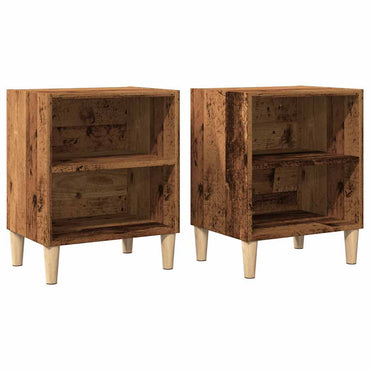 vidaXL Nachttische 2 Stk. Altholz-Optik 40x30x50 cm Holzwerkstoff