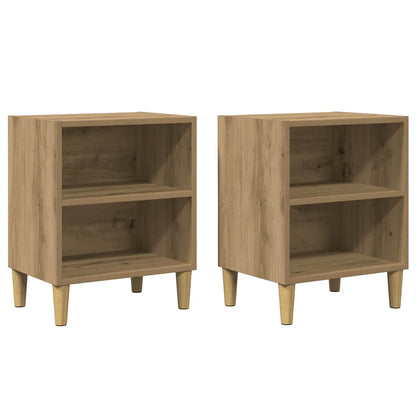 vidaXL Nachttische 2 Stk. Artisan-Eiche 40x30x50 cm Holzwerkstoff