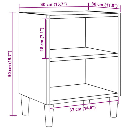 vidaXL Nachttische 2 Stk. Artisan-Eiche 40x30x50 cm Holzwerkstoff