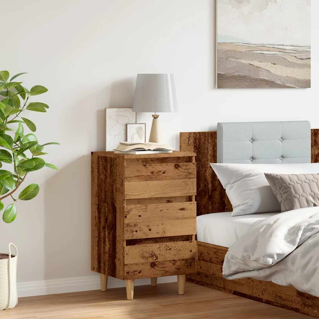 vidaXL Nachttisch Altholz-Optik 40x35x69 cm Holzwerkstoff