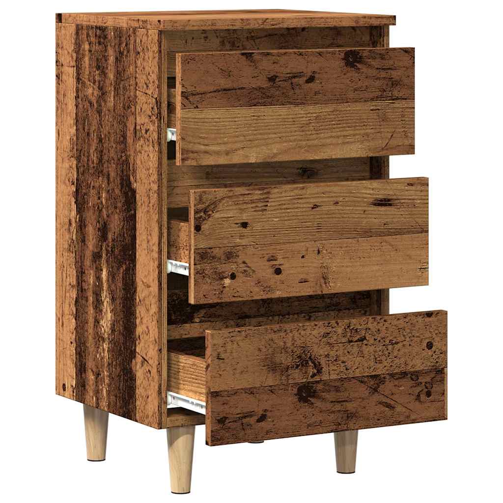 vidaXL Nachttisch Altholz-Optik 40x35x69 cm Holzwerkstoff