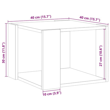 vidaXL Couchtisch Artisan-Eiche 40x40x30 cm Holzwerkstoff