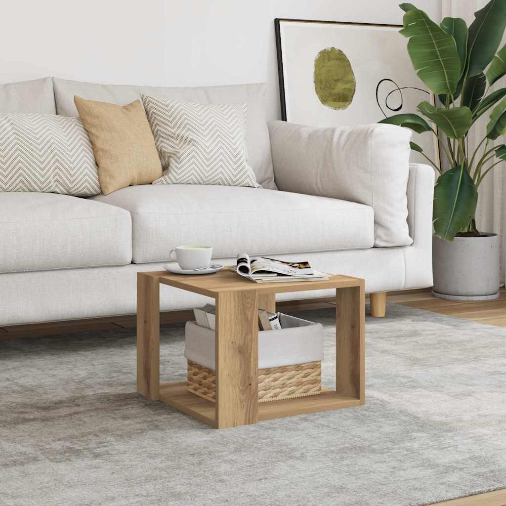 vidaXL Couchtisch Artisan-Eiche 40x40x30 cm Holzwerkstoff
