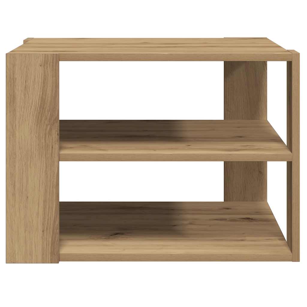 vidaXL Table basse chêne artisan 58x58x40 cm bois d'ingénierie