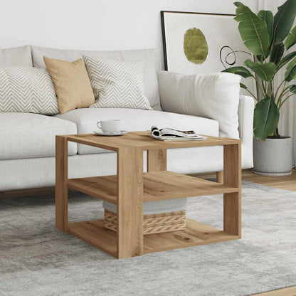 vidaXL Table basse chêne artisan 58x58x40 cm bois d'ingénierie