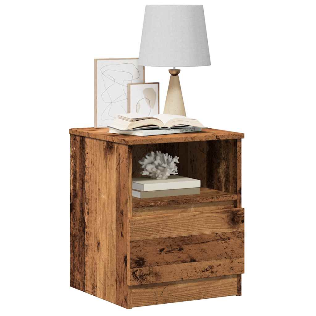 vidaXL Nachttisch Altholz-Optik 40x40x50 cm Holzwerkstoff