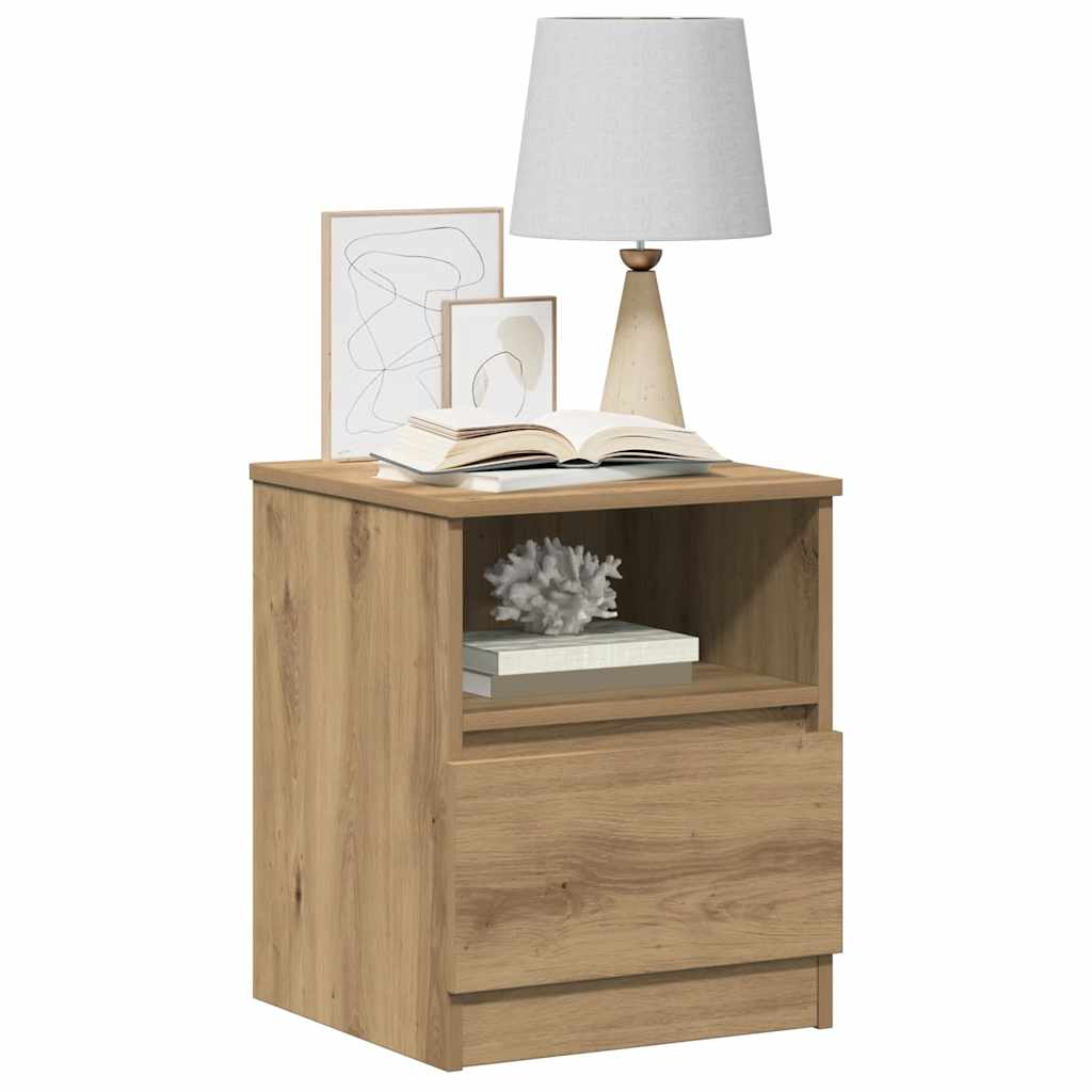 vidaXL Nachttisch Artisan-Eiche 40x40x50 cm Holzwerkstoff