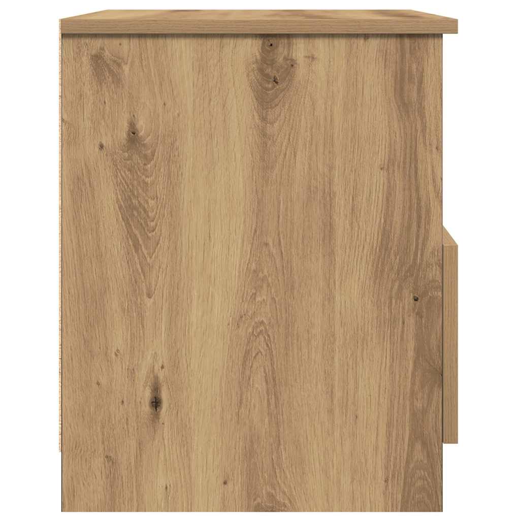 vidaXL Nachttische 2 Stk. Artisan-Eiche 40x40x50 cm Holzwerkstoff