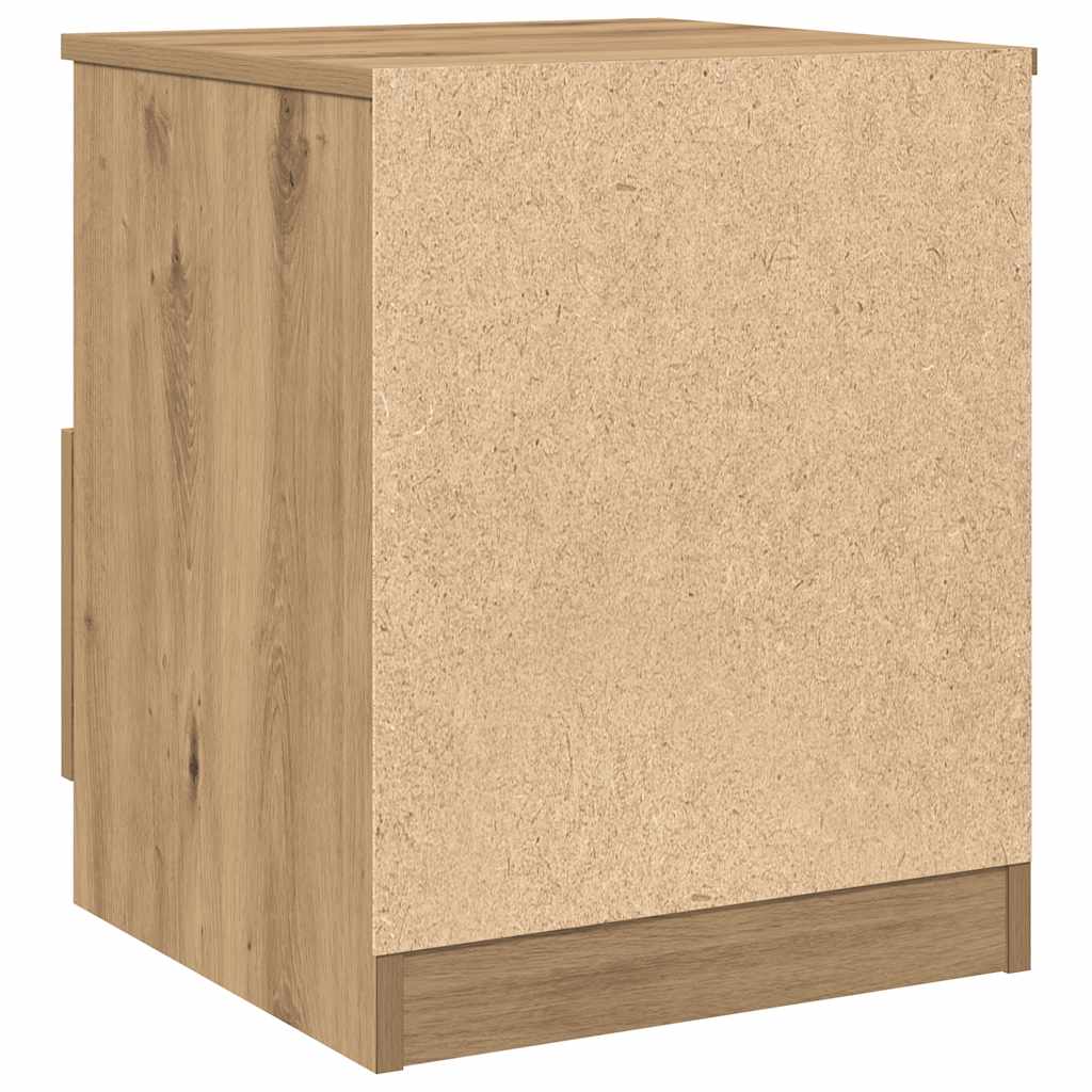 vidaXL Nachttische 2 Stk. Artisan-Eiche 40x40x50 cm Holzwerkstoff