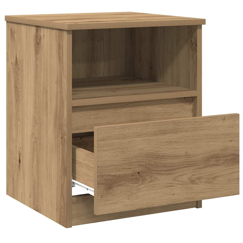 vidaXL Nachttische 2 Stk. Artisan-Eiche 40x40x50 cm Holzwerkstoff