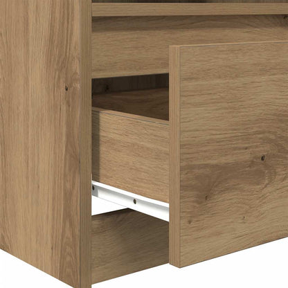vidaXL Nachttische 2 Stk. Artisan-Eiche 40x40x50 cm Holzwerkstoff