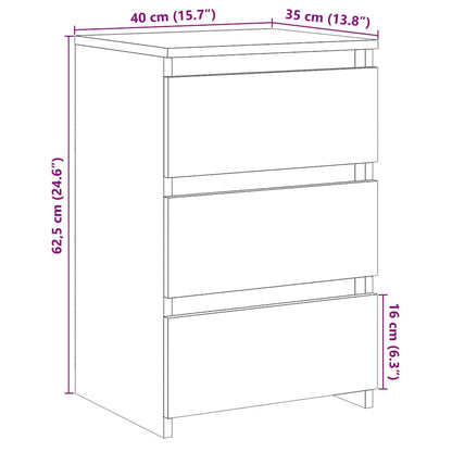 vidaXL Nachttisch Altholz-Optik 40x35x62,5 cm Holzwerkstoff