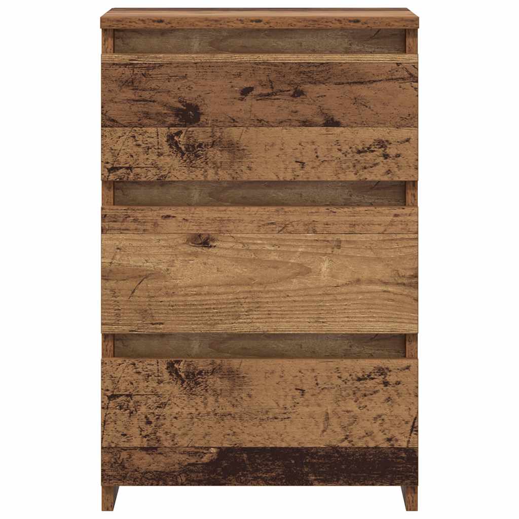 vidaXL Nachttische 2 Stk. Altholz-Optik 40x35x62,5 cm Holzwerkstoff