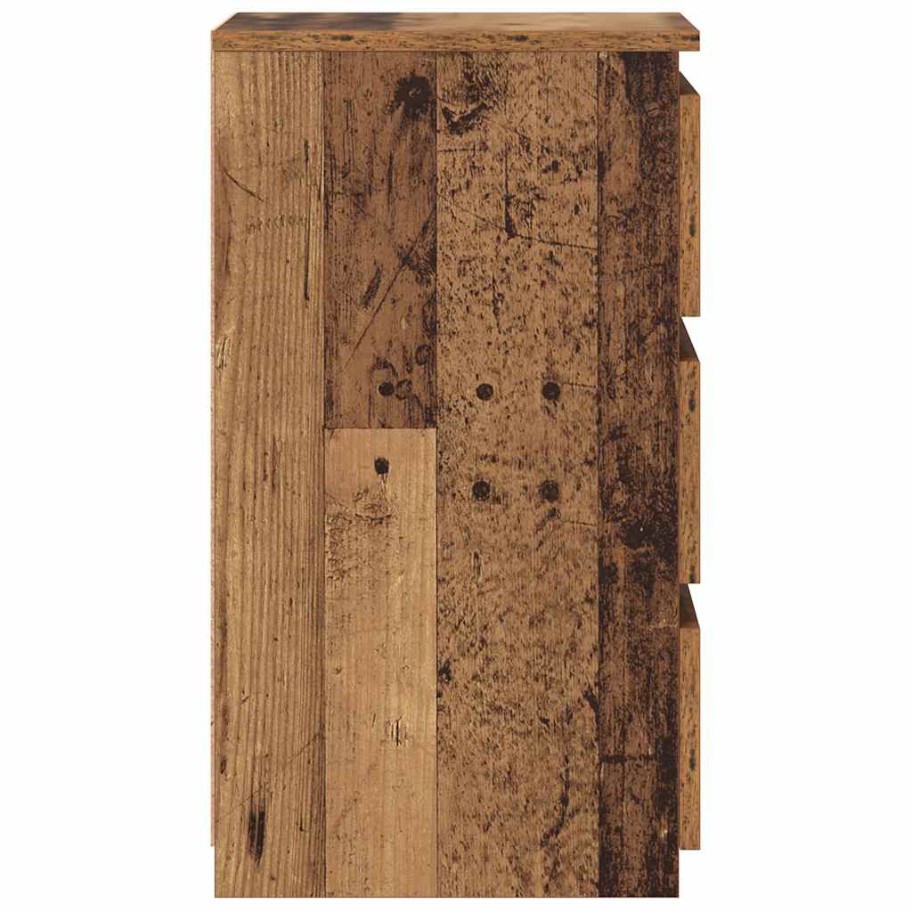 Nachttische 2 Stk. Altholz-Optik 40x35x62,5 cm Holzwerkstoff