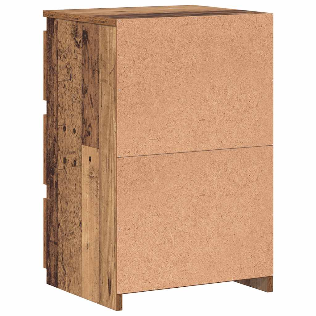 Nachttische 2 Stk. Altholz-Optik 40x35x62,5 cm Holzwerkstoff