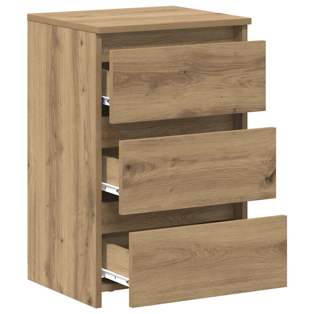 vidaXL Nachttische 2 Stk. Artisan-Eiche 40x35x62,5 cm Holzwerkstoff