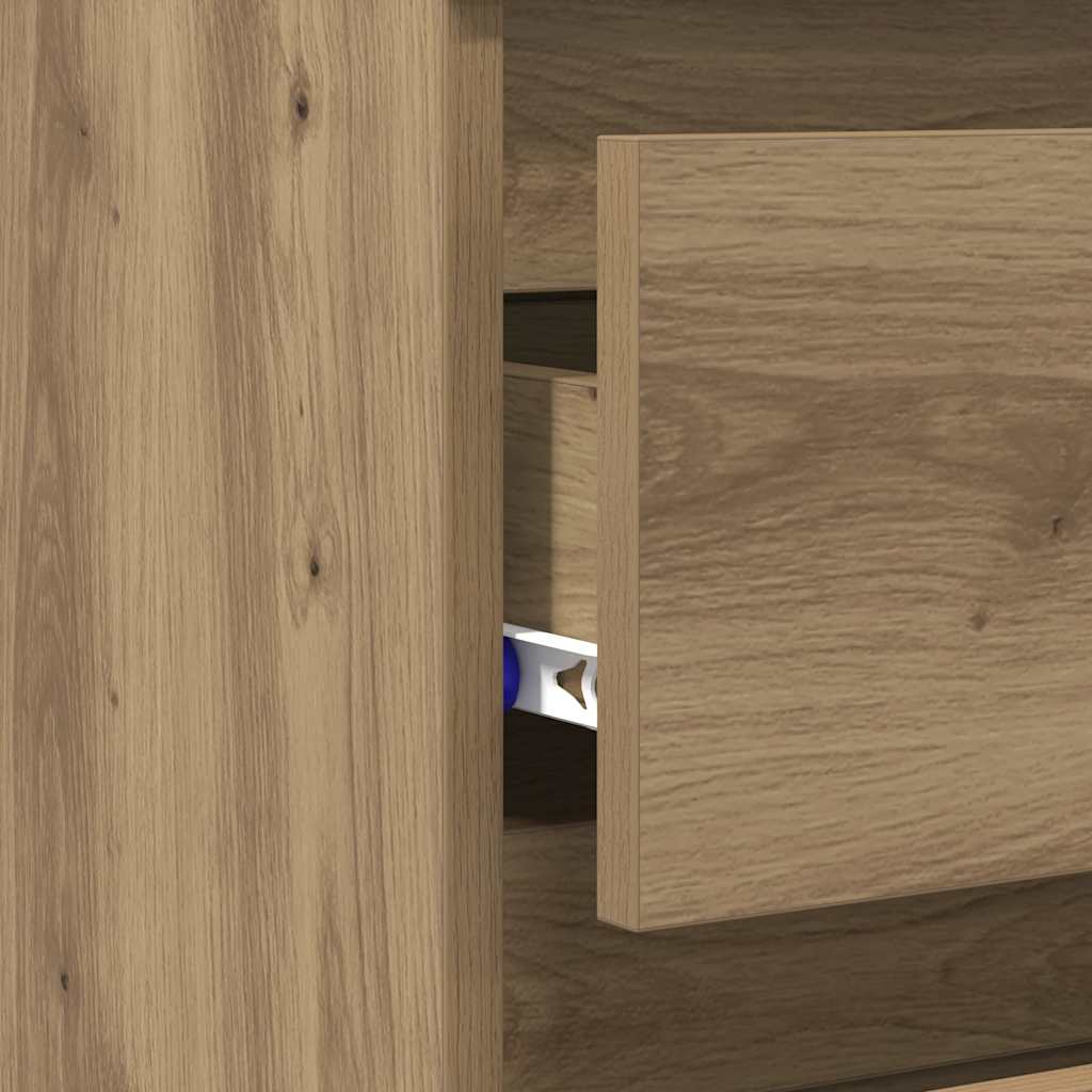 vidaXL Nachttische 2 Stk. Artisan-Eiche 40x35x62,5 cm Holzwerkstoff