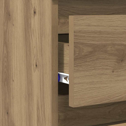 vidaXL Nachttische 2 Stk. Artisan-Eiche 40x35x62,5 cm Holzwerkstoff
