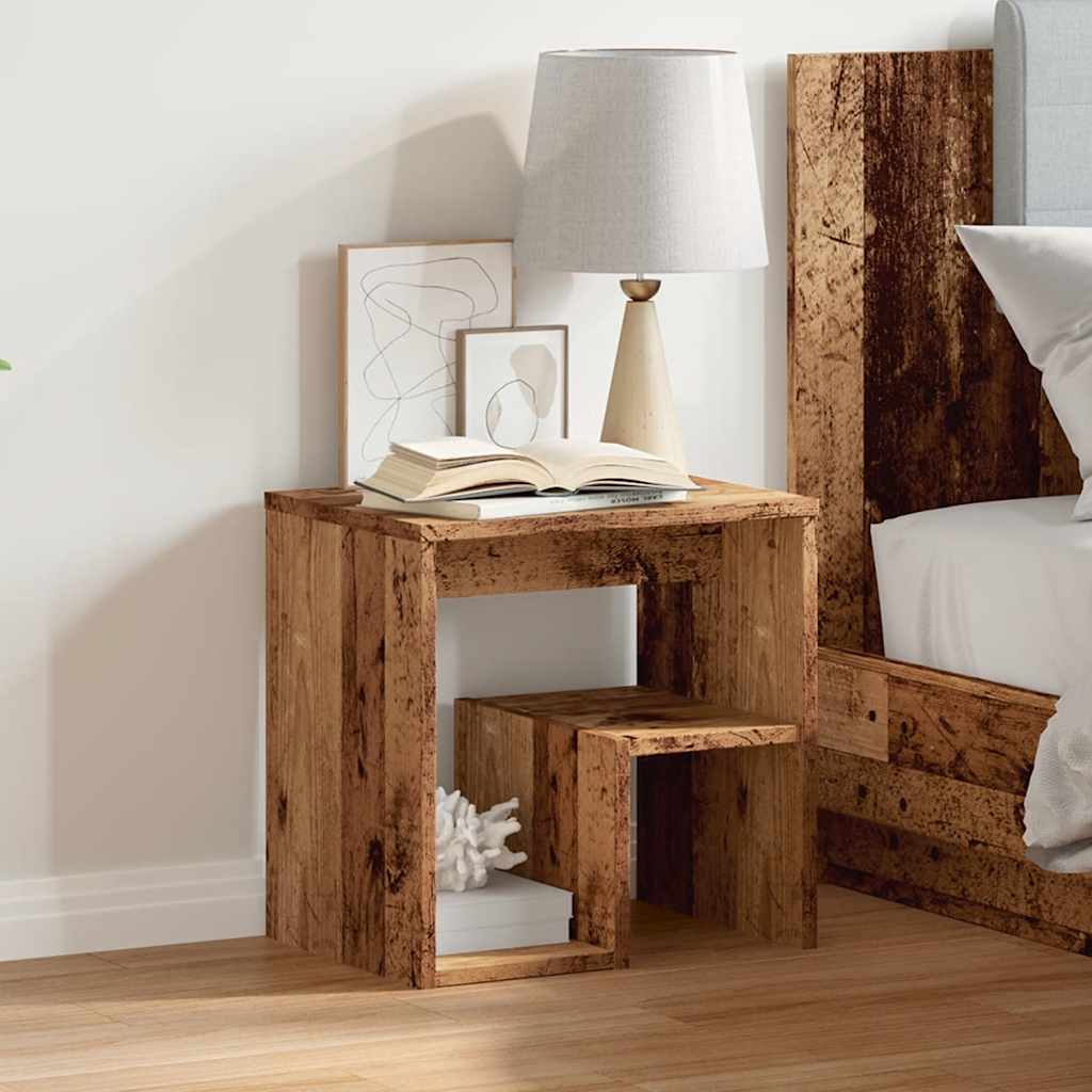 vidaXL Nachttisch Altholz-Optik 40x30x40 cm Holzwerkstoff