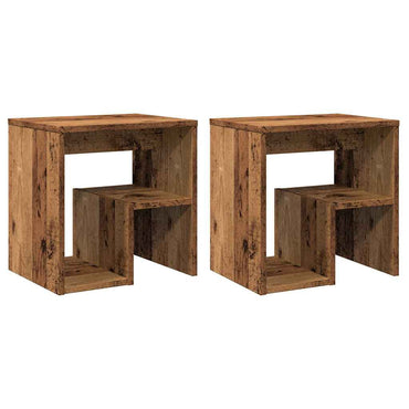 vidaXL Nachttische 2 Stk. Altholz-Optik 40x30x40 cm Holzwerkstoff