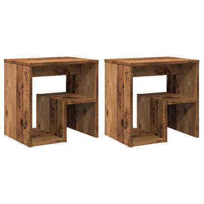 vidaXL Nachttische 2 Stk. Altholz-Optik 40x30x40 cm Holzwerkstoff