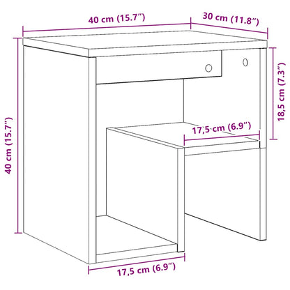 vidaXL Nachttische 2 Stk. Artisan-Eiche 40x30x40 cm Holzwerkstoff