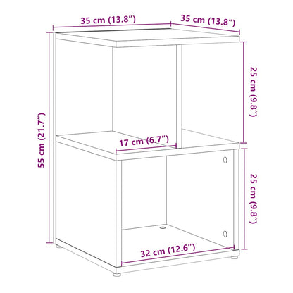 vidaXL Nachttisch Altholz-Optik 35x35x55 cm Holzwerkstoff