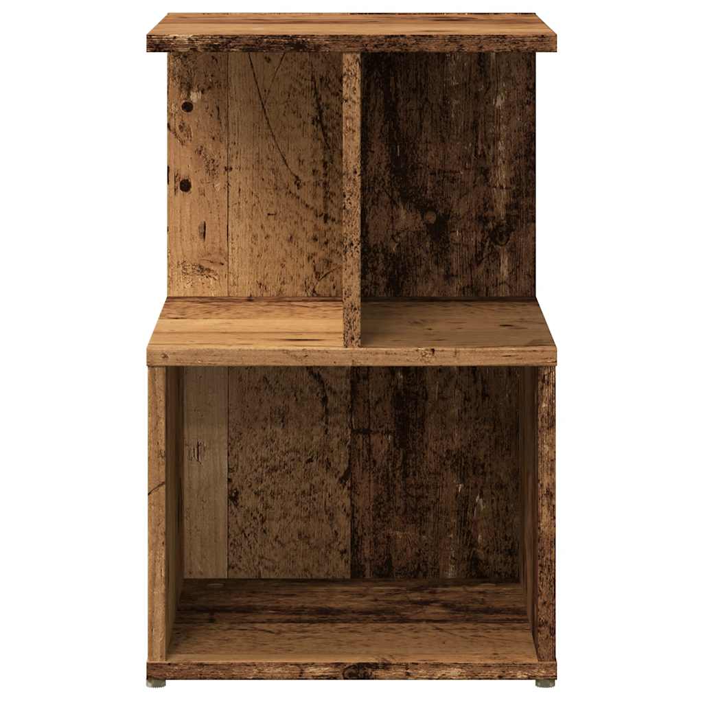 vidaXL Nachttische 2 Stk. Altholz-Optik 35x35x55 cm Holzwerkstoff