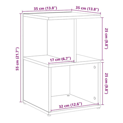 vidaXL Nachttische 2 Stk. Altholz-Optik 35x35x55 cm Holzwerkstoff