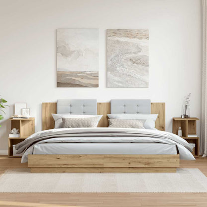 Nachttische 2 Stk. Artisan-Eiche 35x35x55 cm Holzwerkstoff