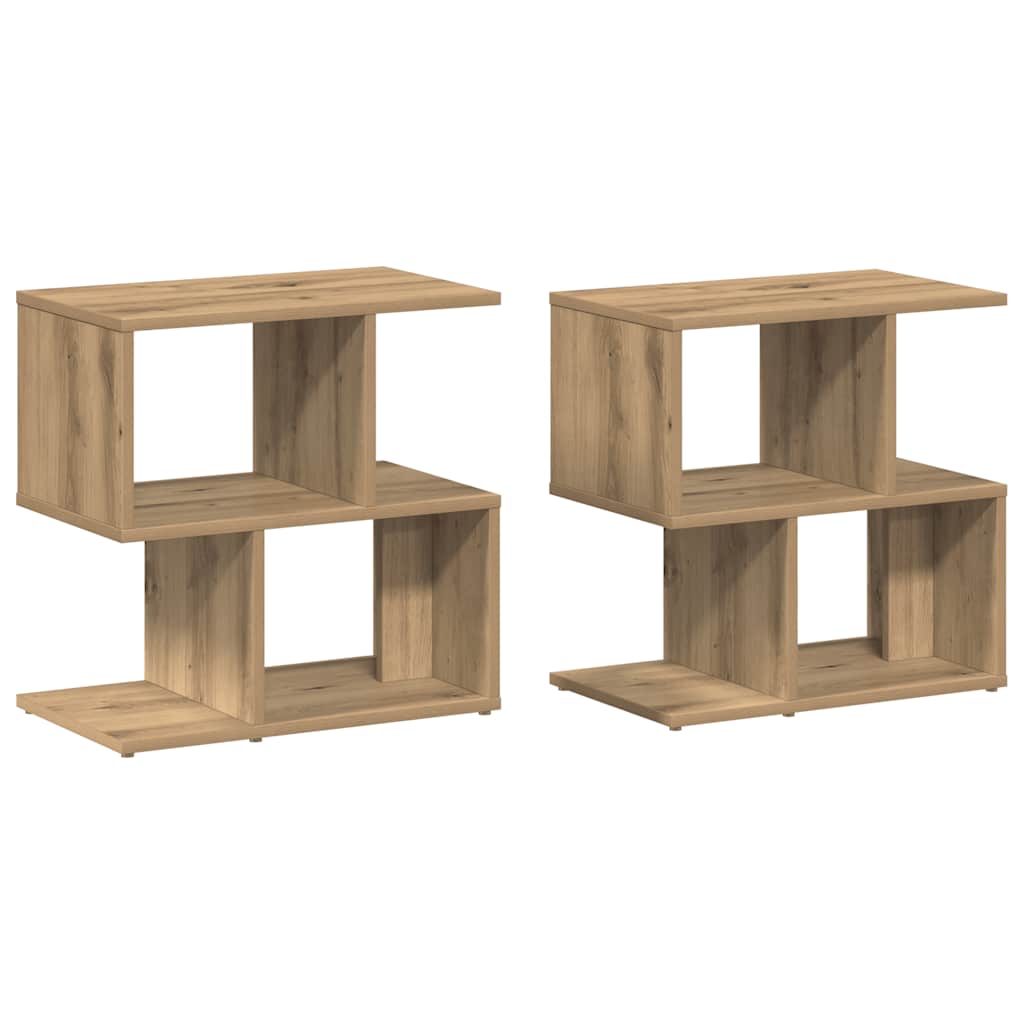 vidaXL Nachttische 2 Stk. Artisan-Eiche 50x30x51,5 cm Holzwerkstoff