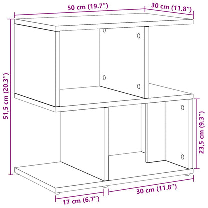 vidaXL Nachttische 2 Stk. Artisan-Eiche 50x30x51,5 cm Holzwerkstoff