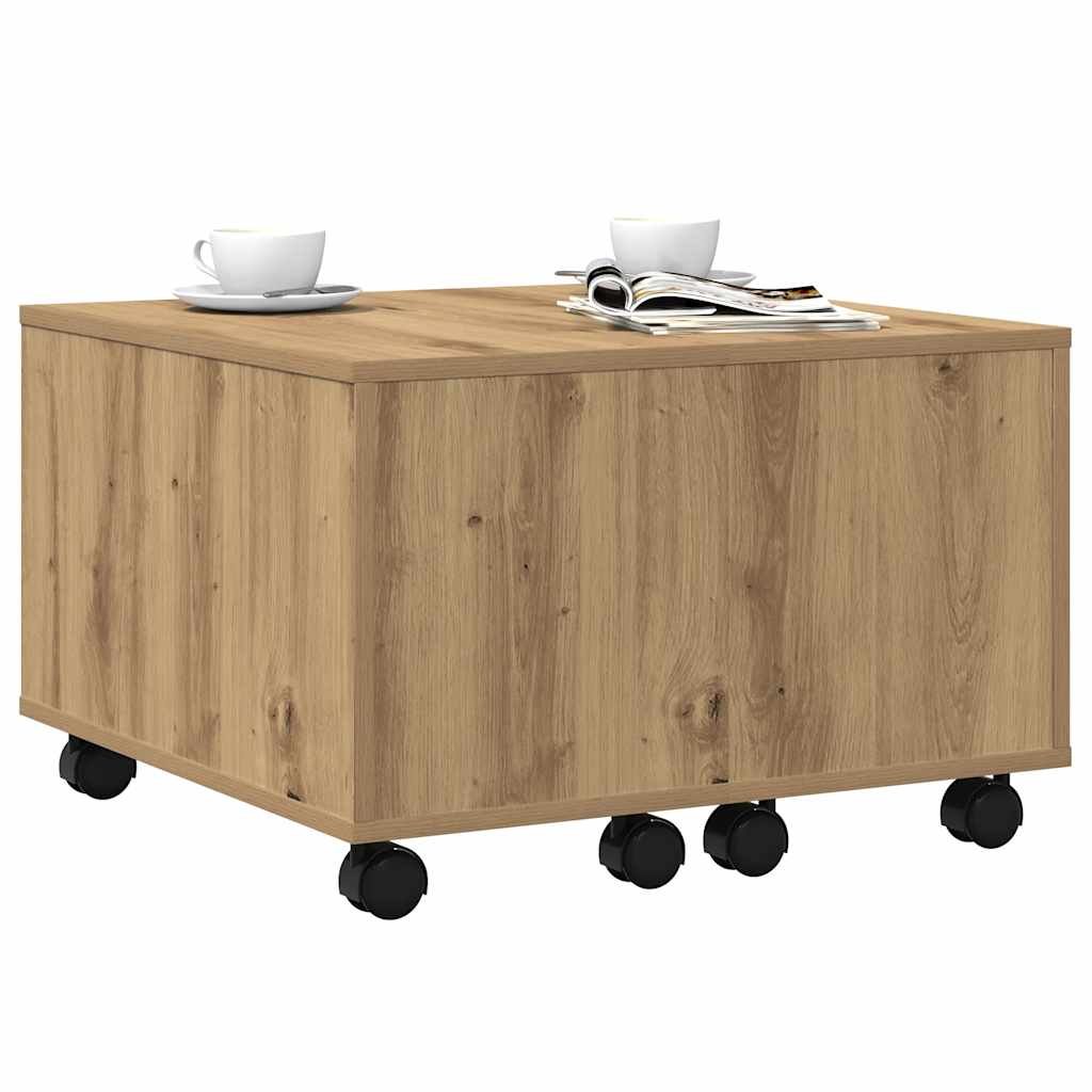 vidaXL Table basse chêne artisan 60x60x38 cm bois d'ingénierie
