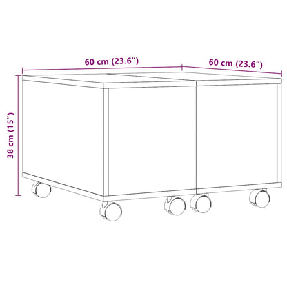 Couchtisch Artisan-Eiche 60x60x38 cm Holzwerkstoff