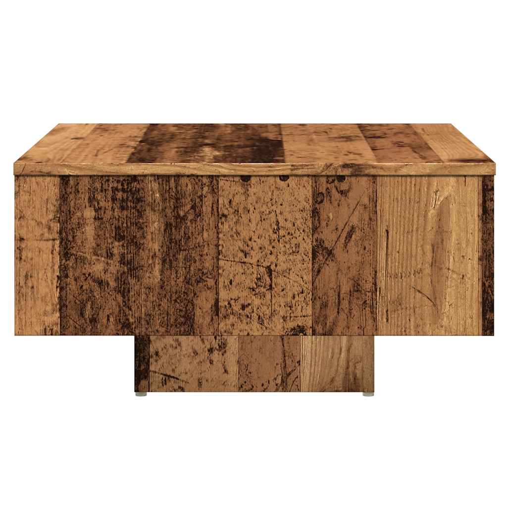 vidaXL Table basse aspect bois de récupération 60x60x31,5 cm bois d'ingénierie