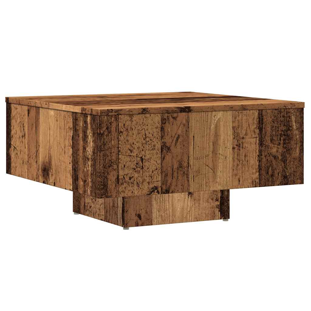 vidaXL Table basse aspect bois de récupération 60x60x31,5 cm bois d'ingénierie