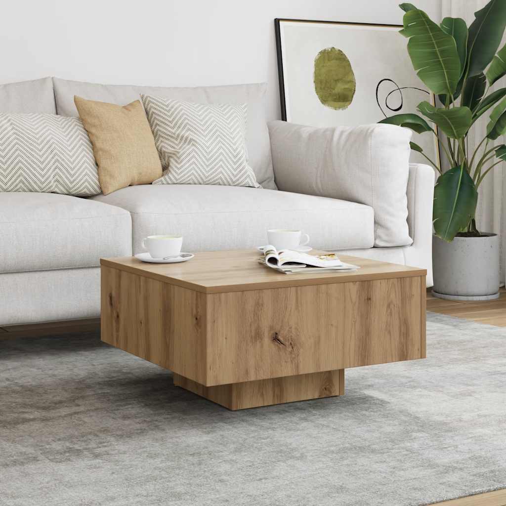 vidaXL Couchtisch Artisan-Eiche 60x60x31,5 cm Holzwerkstoff