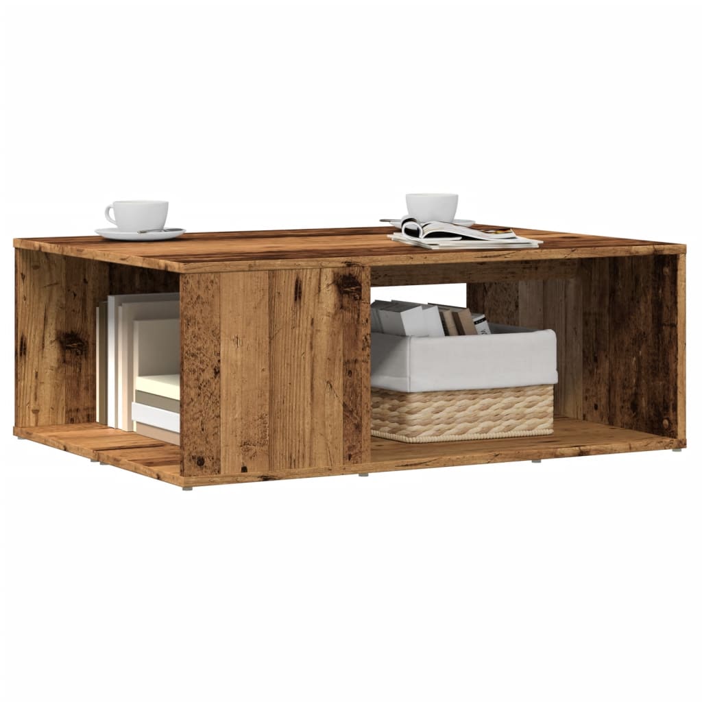 vidaXL Table basse aspect bois de récupération 90x67x33 cm Bois d'ingénierie