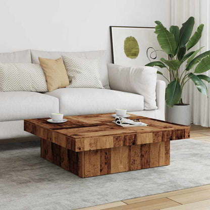 vidaXL Table basse aspect bois de récupération 90x90x28 cm Bois d'ingénierie