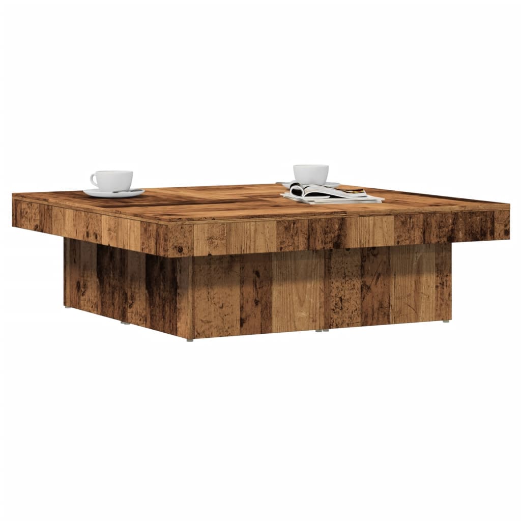 vidaXL Table basse aspect bois de récupération 90x90x28 cm Bois d'ingénierie