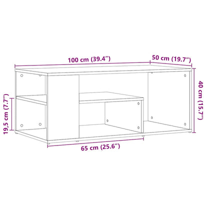 vidaXL Couchtisch Altholz-Optik 100x50x40 cm Holzwerkstoff